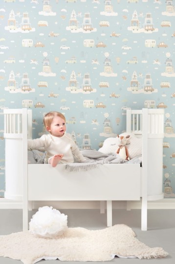 Tapeta Majvillan Above the Clouds 131-02 Soft Blue