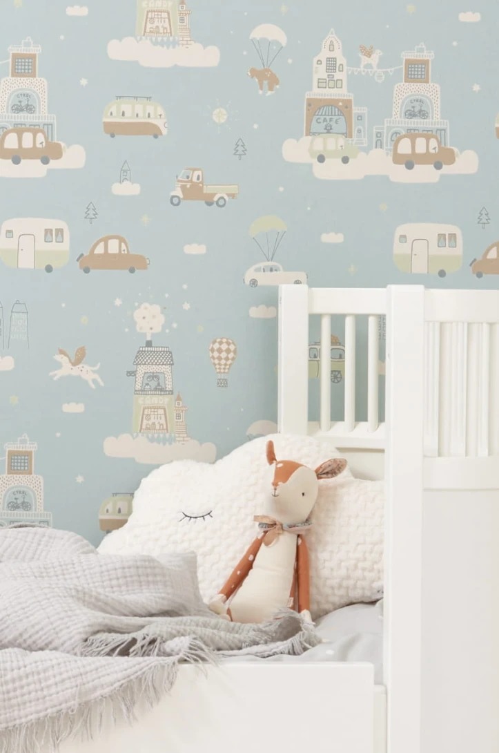 Tapeta Majvillan Above the Clouds 131-02 Soft Blue