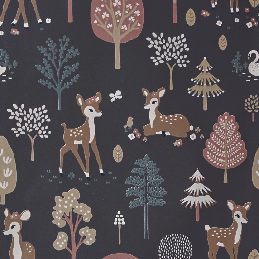 Tapeta Majvillan Golden Woods 125-05 Deep Grey