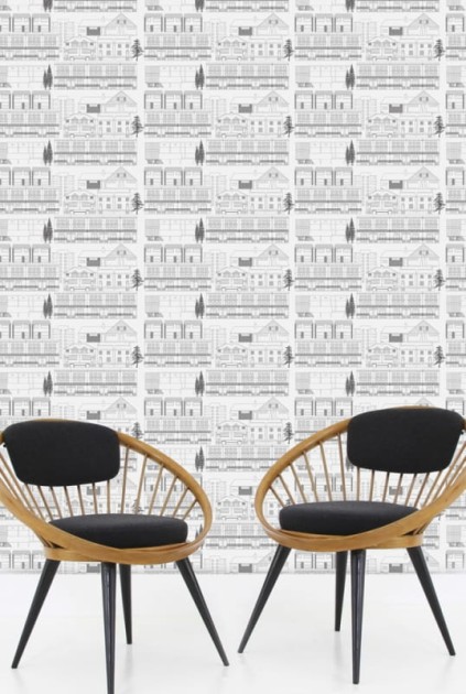 Tapeta Mini Moderns Do you live in a town? AZDPT001SN Snow      