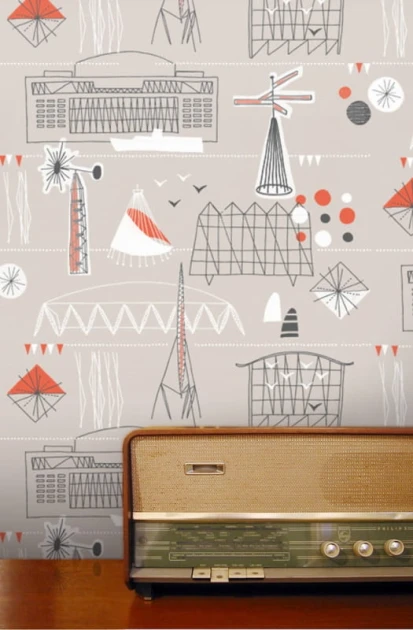 Tapeta Mini Moderns Festival AZDPT014ST Stone