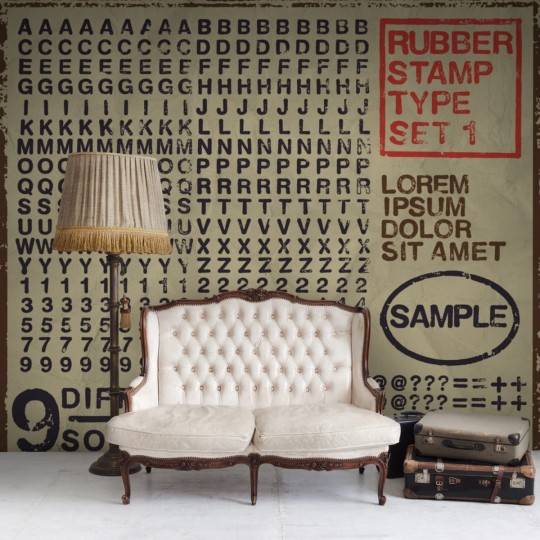 Fototapeta Rebel Walls Rubber Stamp R12262