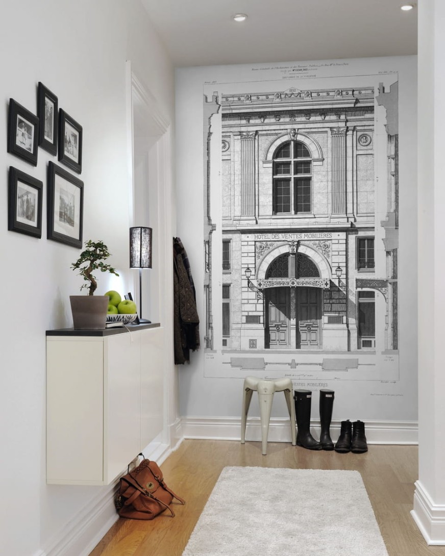 Rebel Walls R12762 Frontage Hotel Des Ventes - mural w paryską kamienicę