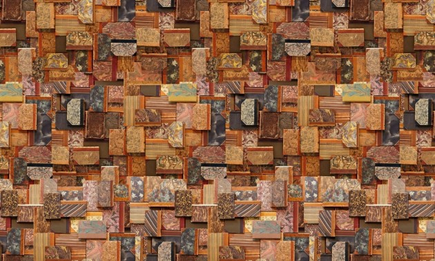 Rebel Walls R12861 Frontage Vintage Books Cover - mural w książki