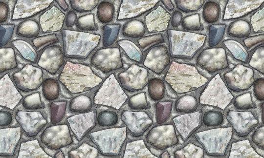 Rebel Walls R12931 Frontage Stones - mural w ręcznie malowane kamienie