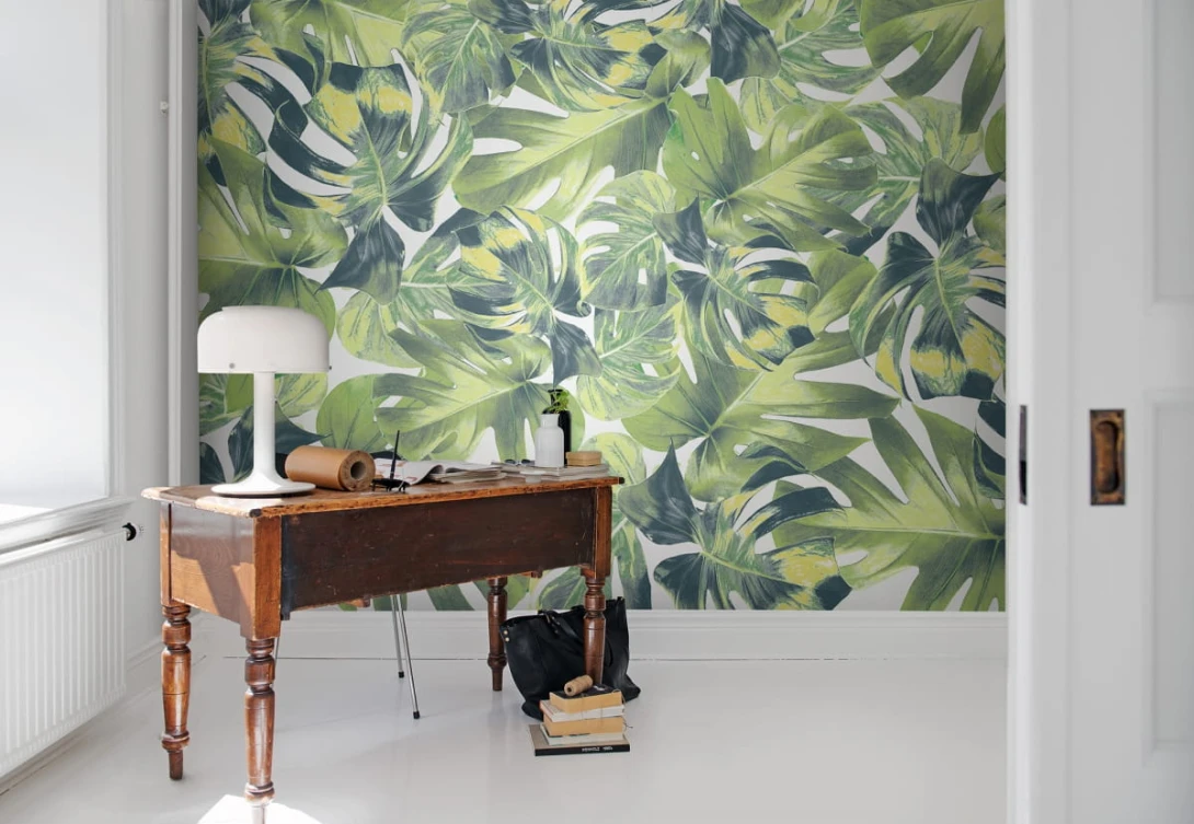 Rebel Walls R13041 Greenhouse Welcome To The Jungle - mural w liście monstery