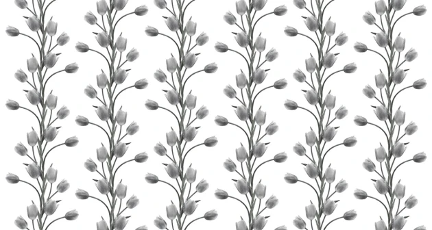 Rebel Walls R13062 Greenhouse La Vie En Tulipe White - mural w tulipany