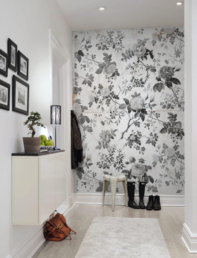 Rebel Walls R13072 Greenhouse Rosegarden Black - mural w róże