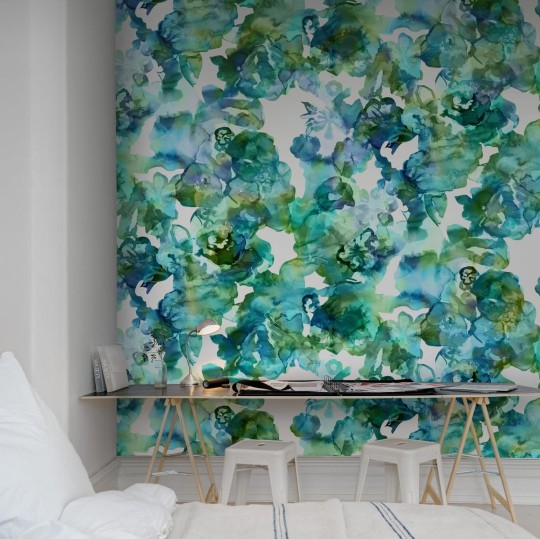 Rebel Walls R13122 Greenhouse Lily Pond - mural w kwiaty