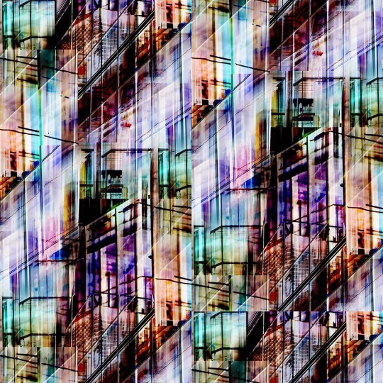 Rebel Walls R13291 Spectrum Neon City - mural w abstrakcyjny miejski pejzaż