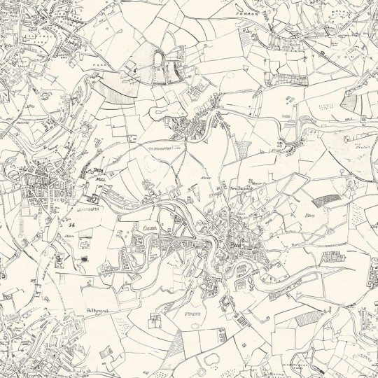 Rebel Walls R13361 Spectrum City Field - mural w ręcznie rysowany plan miasta