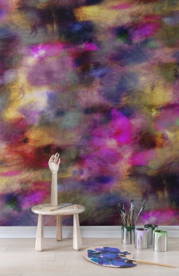Rebel Walls R13491 Spectrum Textile Graffiti - mural w abstrakcyjny akwarelowy wzór