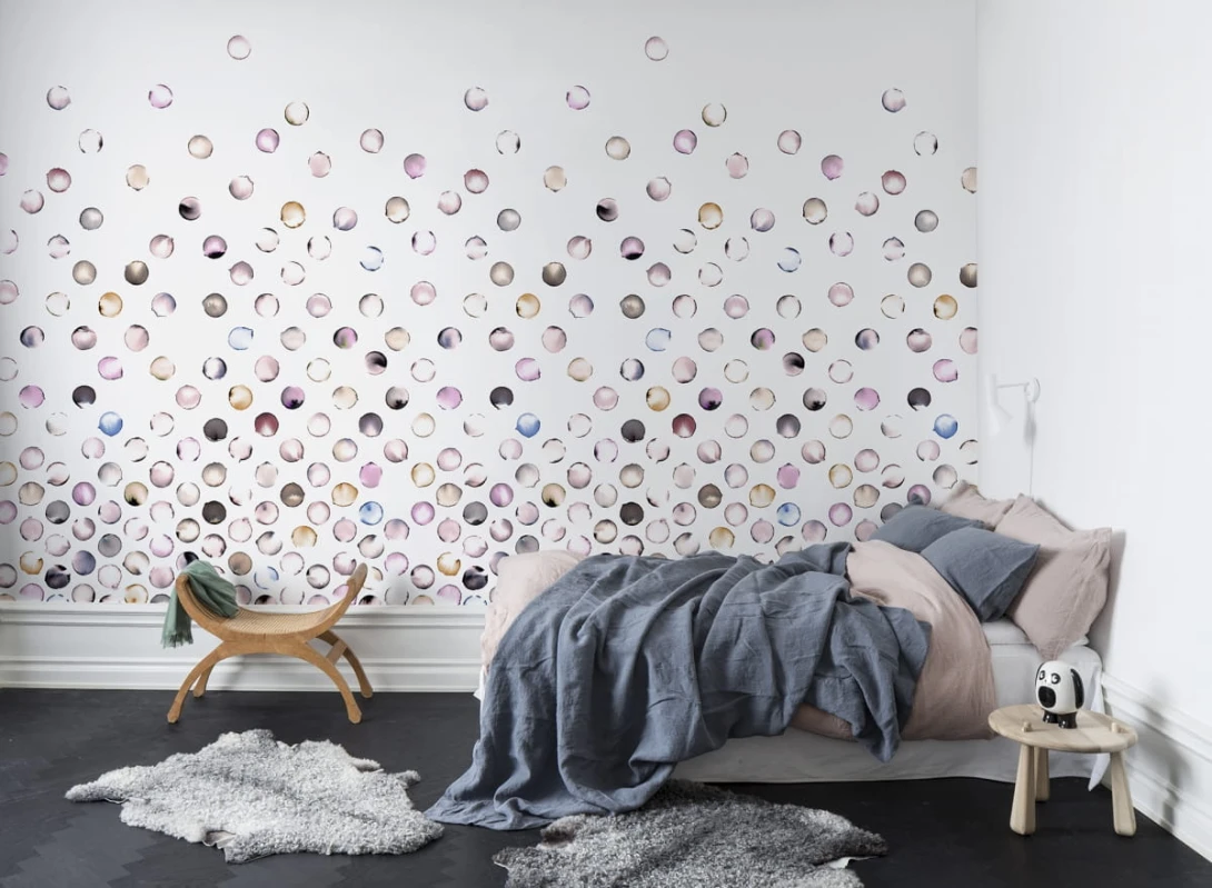 Rebel Walls R13952 Passion Lenses Peach - mural w kolorowe koła