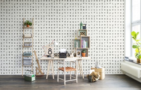 Rebel Walls R13971 Passion Typomania - mural w literki