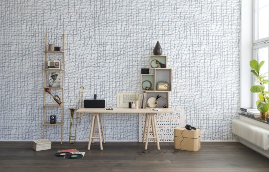 Rebel Walls R14022 Passion Note Sheets Baby Blue - mural w kratkę