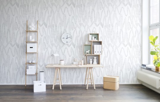 Rebel Walls R14092 Passion Pulse of Passion White - mural w faliste linie
