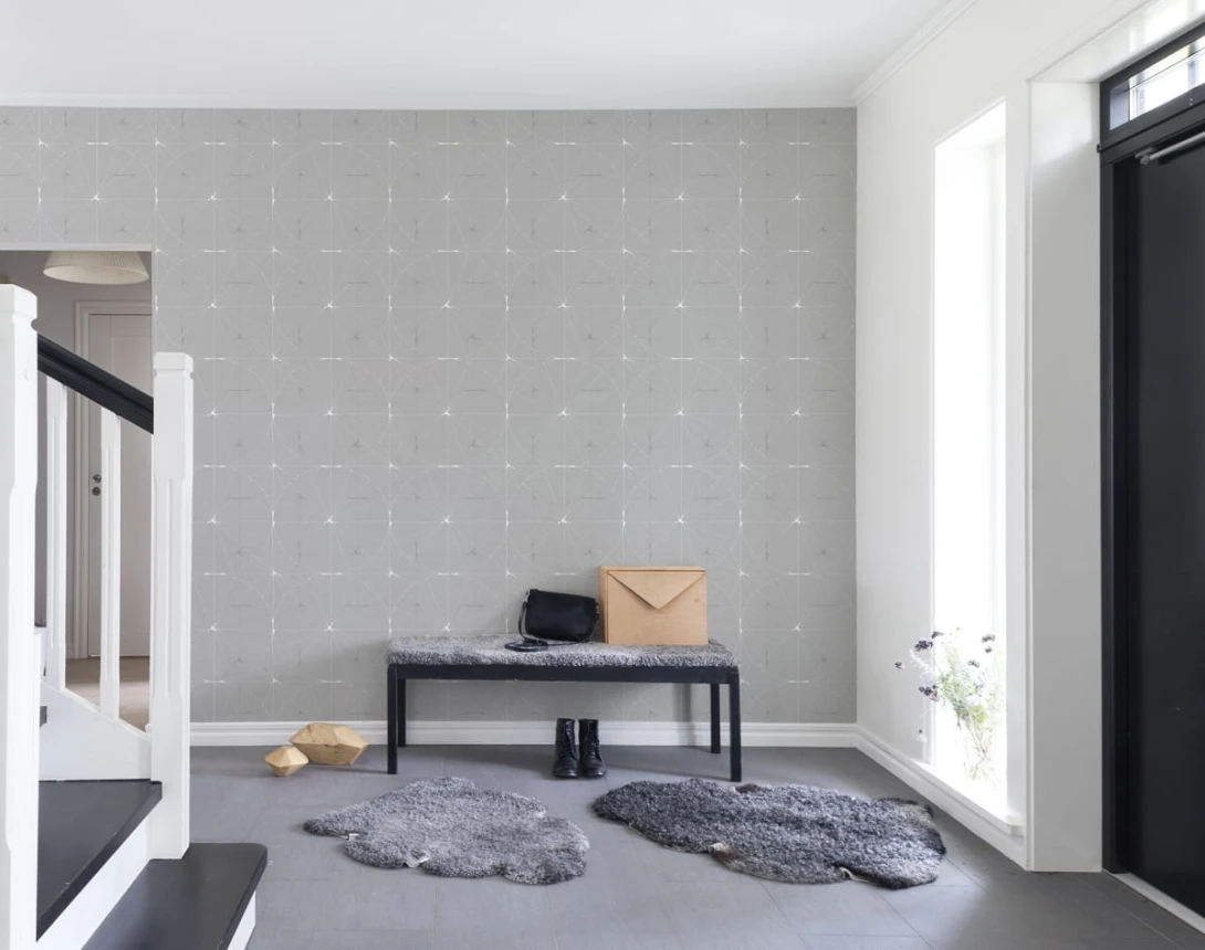 Rebel Walls R14111 Passion Perfect Fit Soft Grey - mural w geometryczny wzór