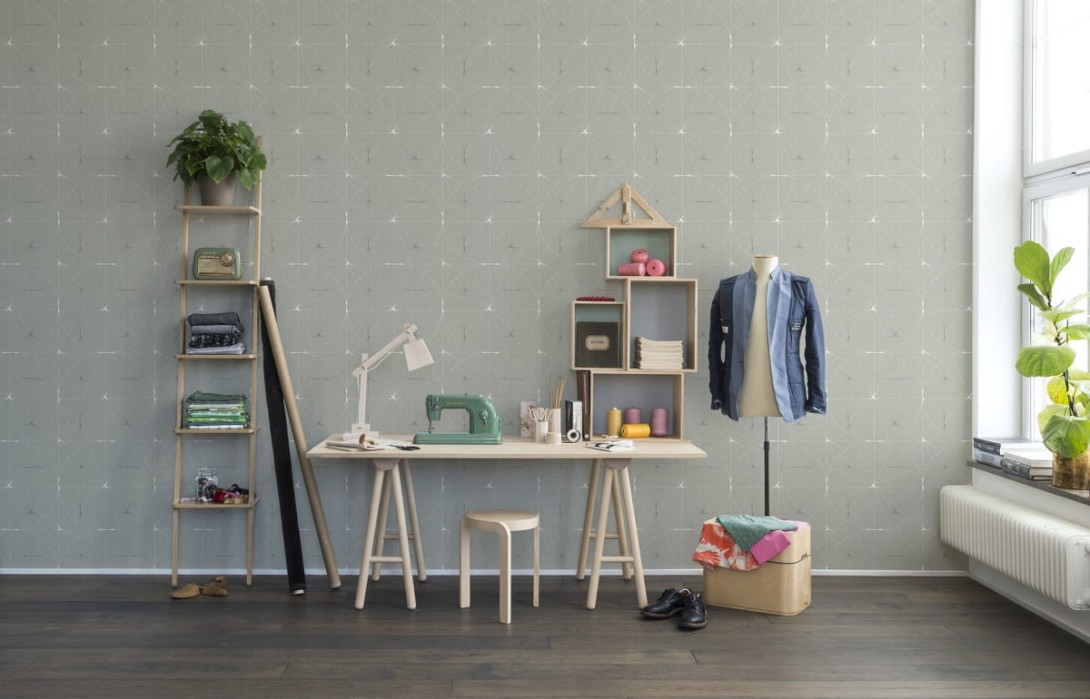 Rebel Walls R14112 Passion Perfect Fit Mint Green - mural w geometryczny wzór
