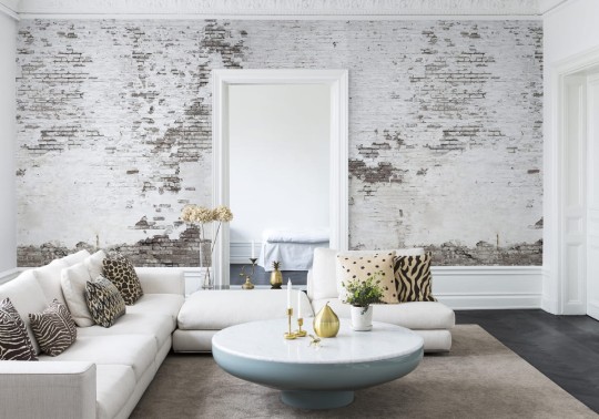 Rebel Walls R14321 Industrial Ivory - mural imitujący cegłę
