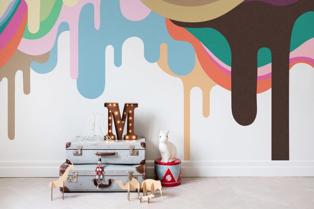 Rebel Walls R14521 Storytime Dripping Ice Cream - mural z motywem lodów
