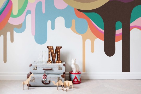 Rebel Walls R14521 Storytime Dripping Ice Cream - mural z motywem lodów