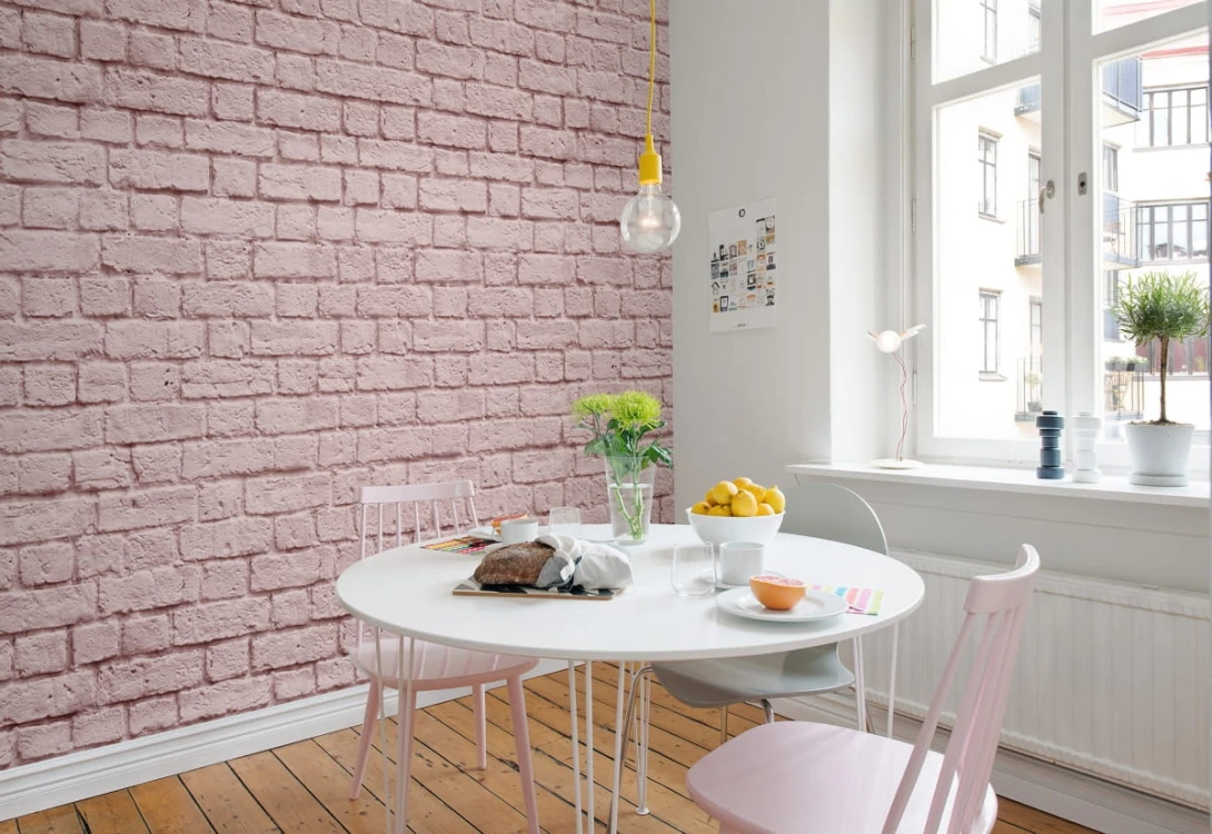 Fototapeta Rebel Walls Soft Bricks, Pink R14873