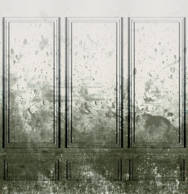 Fototapeta Rebel Walls Patinated Panels, Moss R15382
