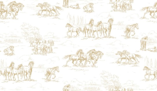 Fototapeta Rebel Walls Horse Herd, Gold R15592