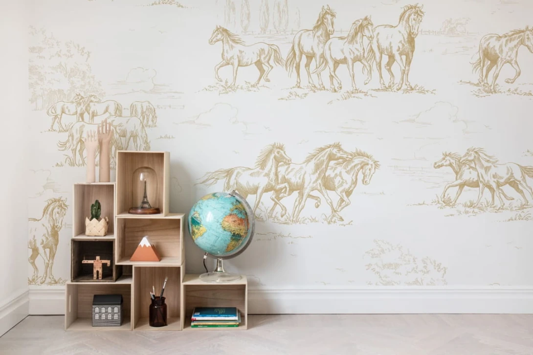 Fototapeta Rebel Walls Horse Herd, Gold R15592