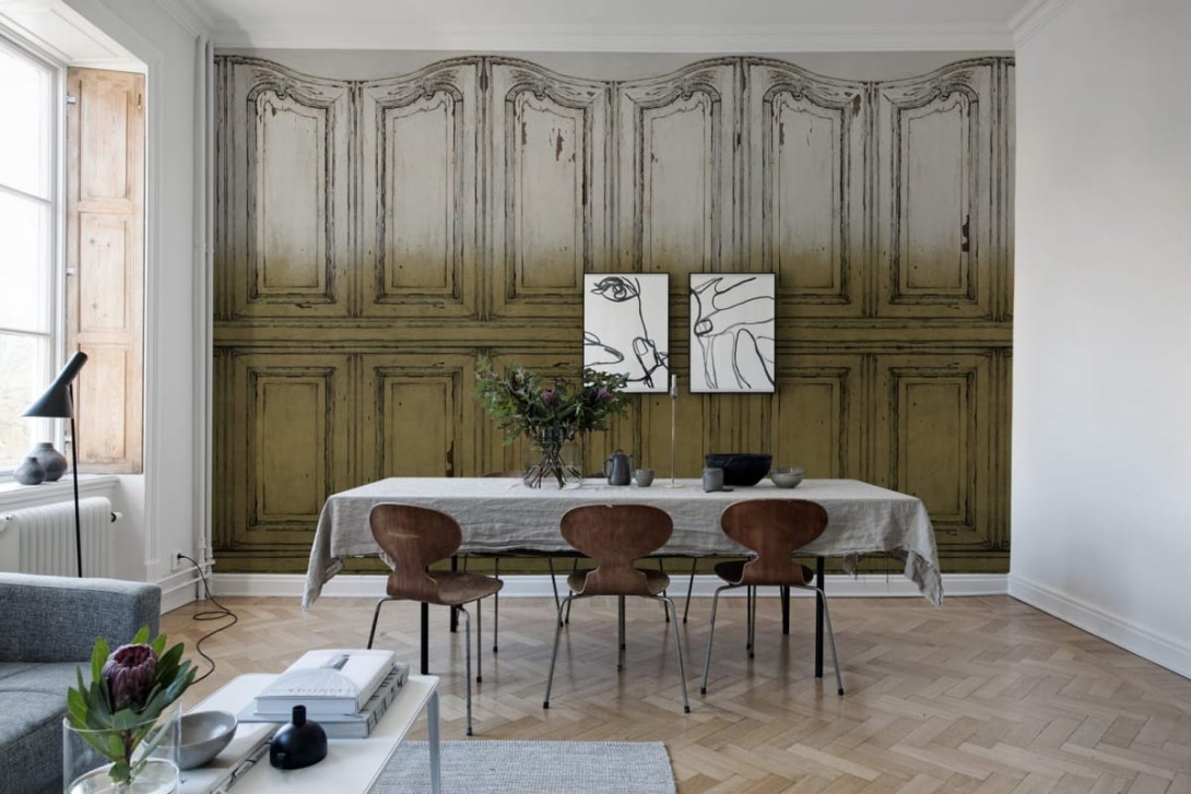 Fototapeta Rebel Walls Parisian Panels, Dip Dye Yellow R15603