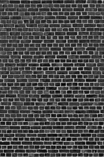 Fototapeta Rebel Walls Brick Wall, black R10962