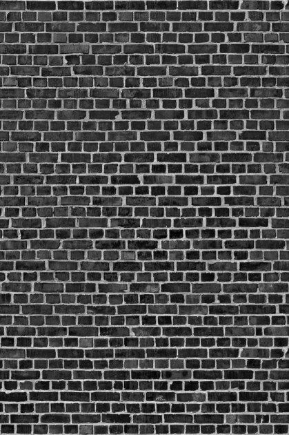 Fototapeta Rebel Walls Brick Wall, black R10962