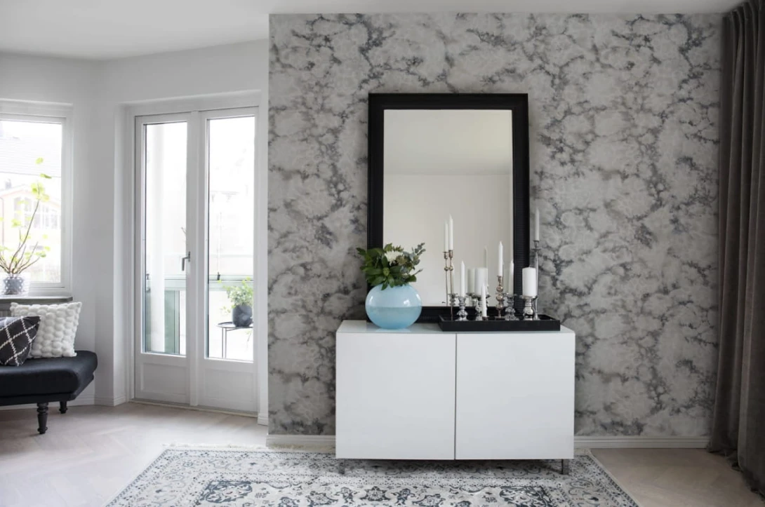 Fototapeta Rebel Walls Flow, White R12572