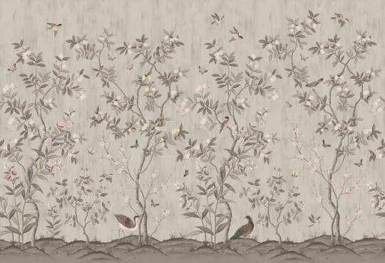 Rebel Walls R16743 La Chinoiserie Chinoiserie Chic Powder Beige - mural roślinny