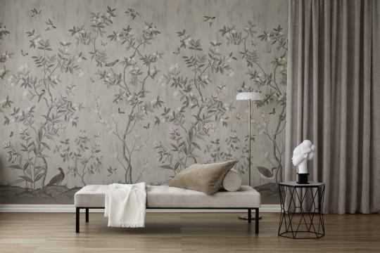 Rebel Walls R16743 La Chinoiserie Chinoiserie Chic Powder Beige - mural roślinny