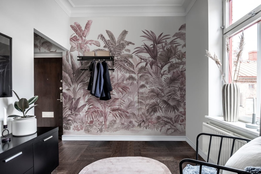 Fototapeta Rebel Walls Pride Palms Plum R15903