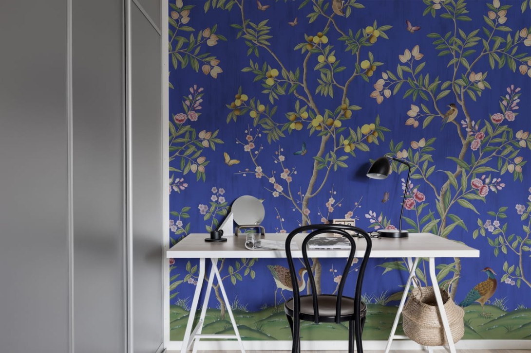 Fototapeta Rebel Walls Chinoiserie Chic Cobalt R16747