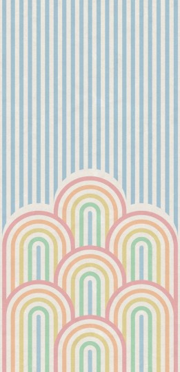 Fototapeta Rebel Walls Hilltops Rainbow R16872
