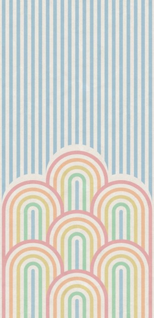 Fototapeta Rebel Walls Hilltops Rainbow R16872