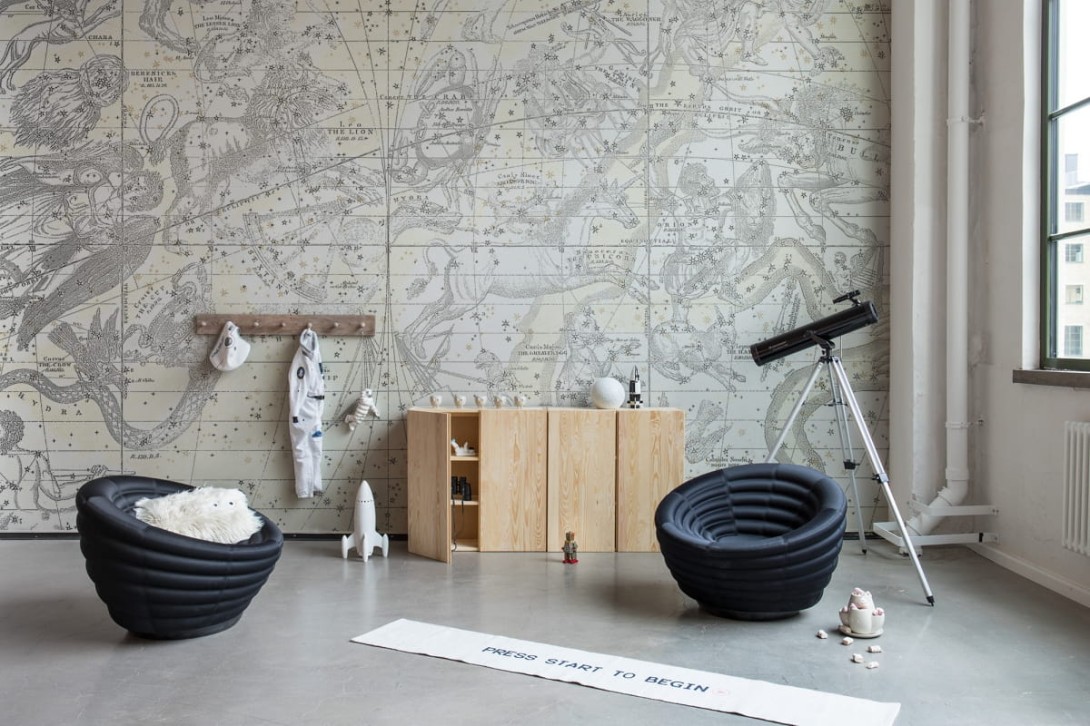 Fototapeta Rebel Walls Star Map White R16922