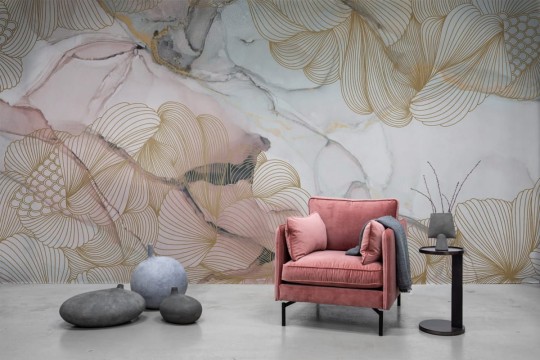 Rebel Walls R17092 Well-Being Opulence Pink Marble - mural imitujący marmur 