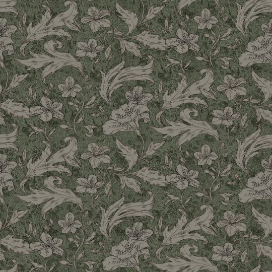 Sandberg 650-68 Ett Hem Mattias Forest Green - mural botaniczny