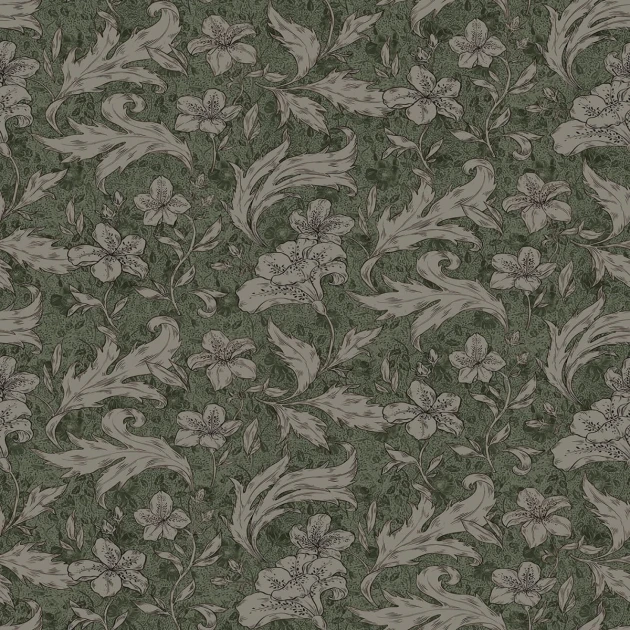 Sandberg 650-68 Ett Hem Mattias Forest Green - mural botaniczny