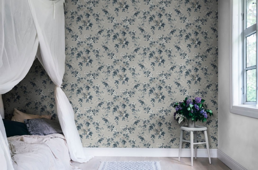 Sandberg 651-21 Ett Hem Sandra Sandstone - mural w kwiaty lilii