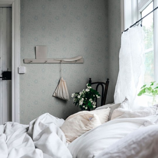 Sandberg 814-56 Ett Hem Anton Misty Blue - tapeta w dziką różę