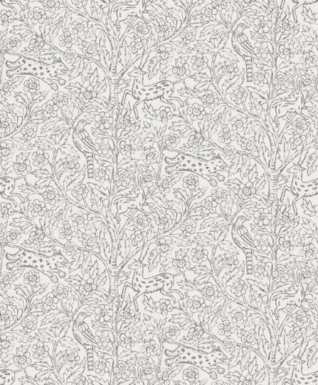 Sandberg 827-41 Familj II Eden Sandstone - tapeta w roślinna z leśnymi zwierzątkami