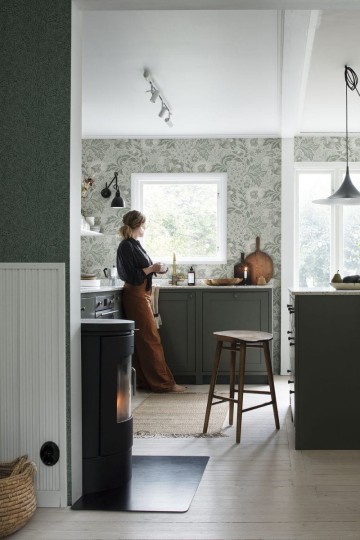 Sandberg 400-48 Familj II Ava Pistachio - tapeta w kwiaty