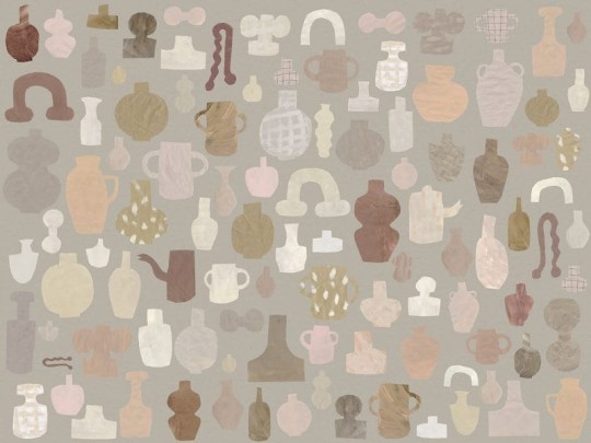 Sandberg 654-21 Familj II Emilia Ilke Clay - mural w ręcznie malowane wazony