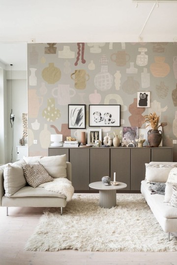 Sandberg 654-21 Familj II Emilia Ilke Clay - mural w ręcznie malowane wazony