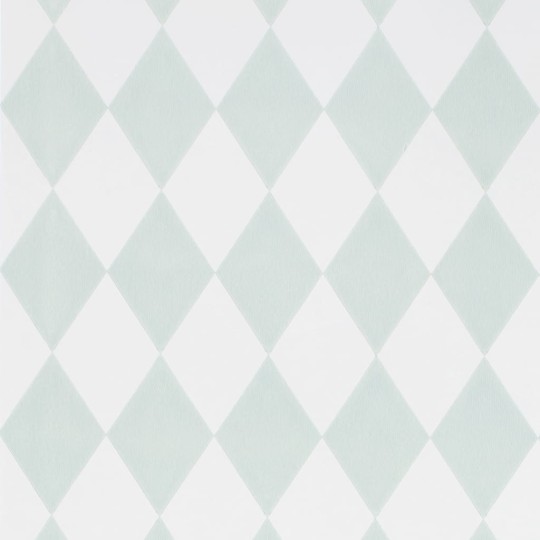 Ferm Living 149 Harlequin Mint - tapeta w miętowe romby
